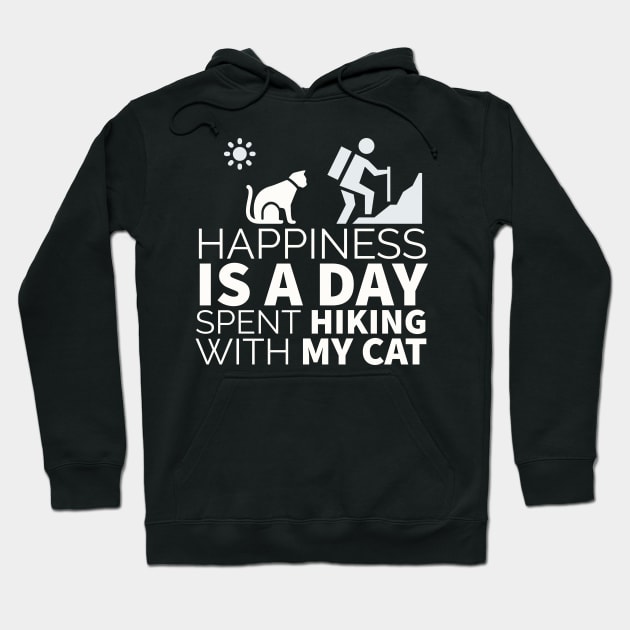 Happiness Is A Day Spent Hiking With My Cat Hoodie by kooicat